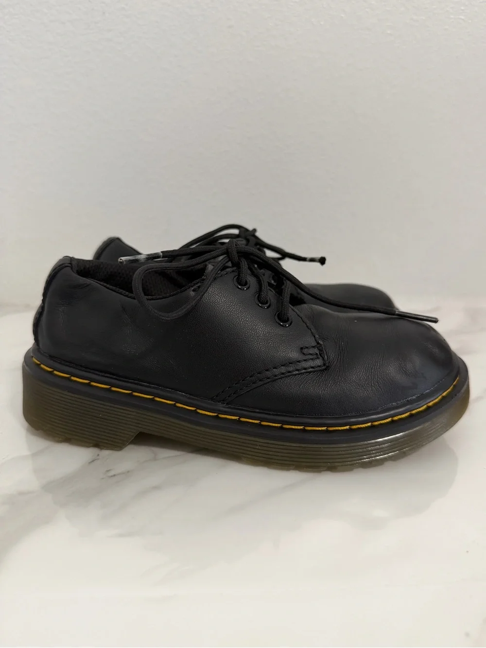 De.Martens Youth 1461 black leather shoes lace up size 12 Uk11